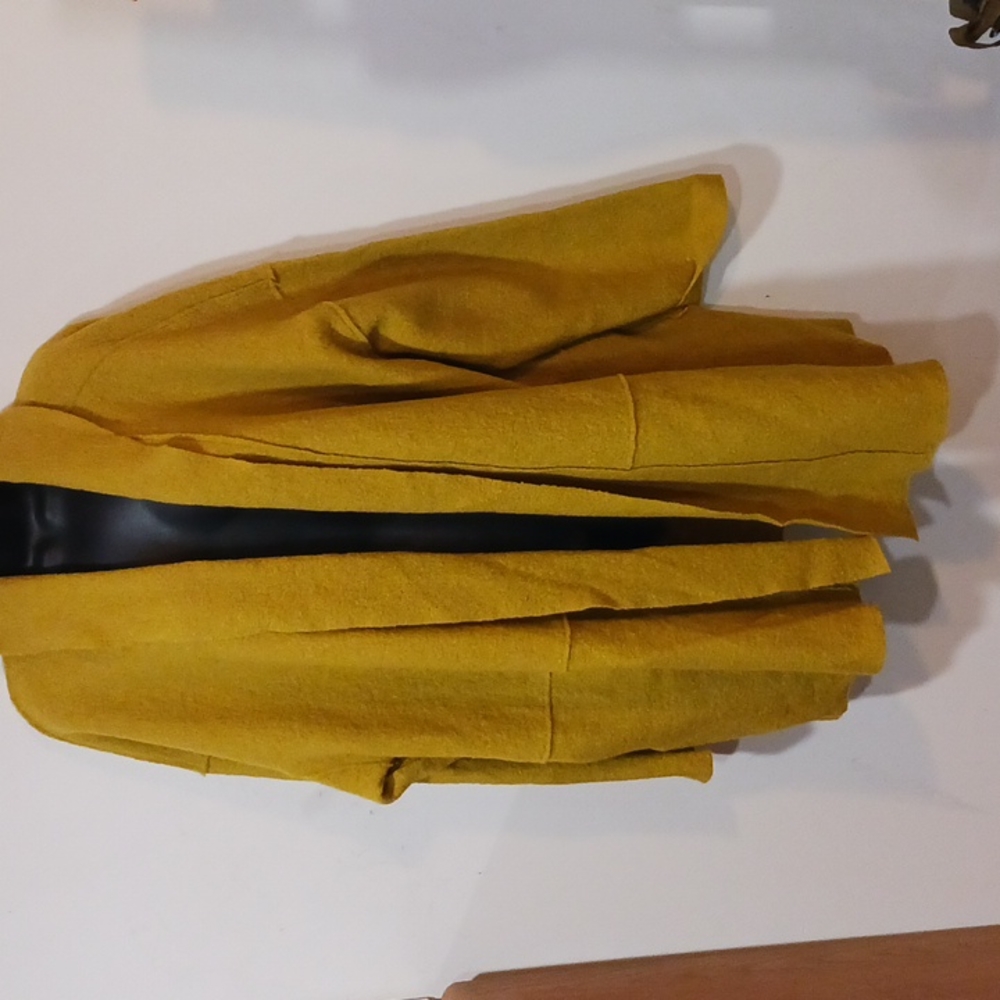 Jones New York Mustard Yellow Open Front Cardigan